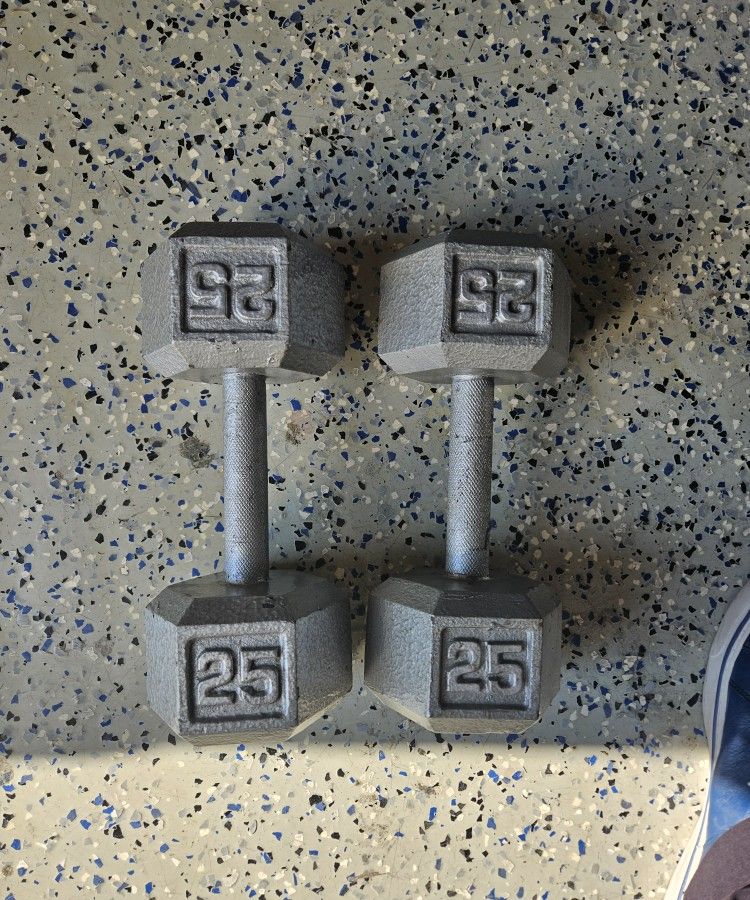 25LB DUMBBELLS
