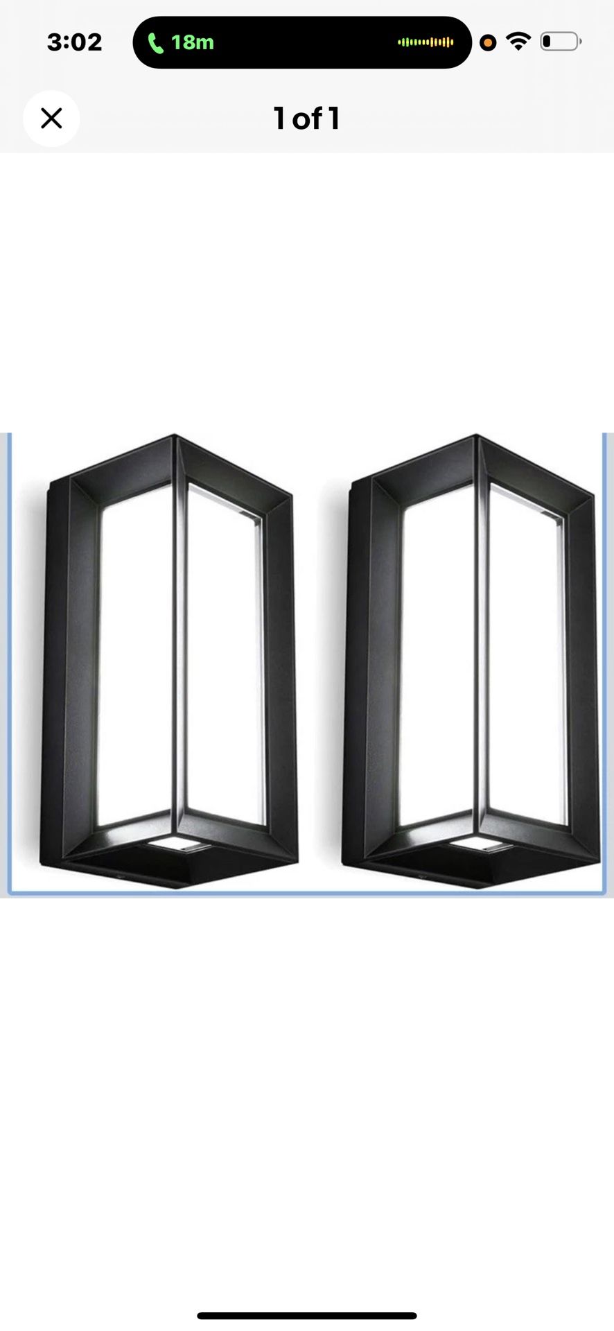 Modern Outdoor Porch Light 6000K Bright Lighting