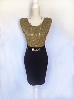 Brand new gold shiny dress top/tank top
