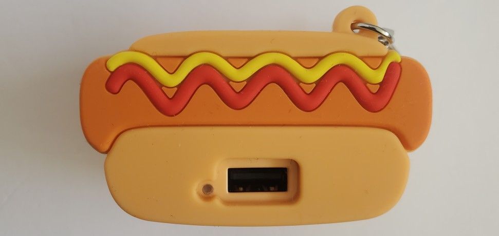 Wall Charger Hot Dog Figural Keychain