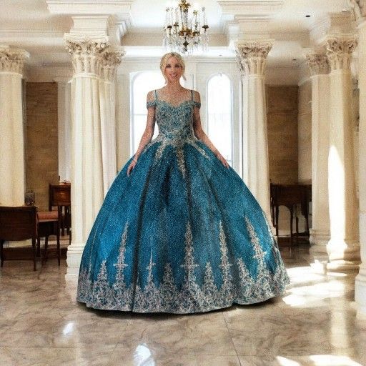 Stunning XXL Quinceañera or Sweet 16 Gown + Petticoat – Great Deal!