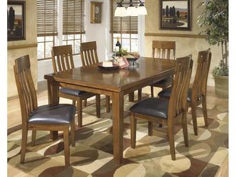 Ralene Medium Brown Dining Room Set / 7pc