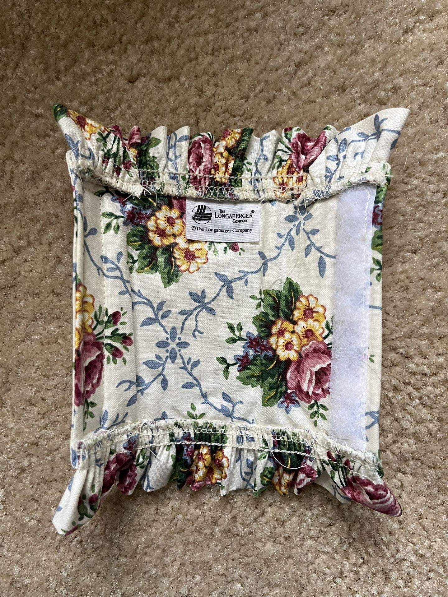 Longaberger Floral Fabric Handle Gripper