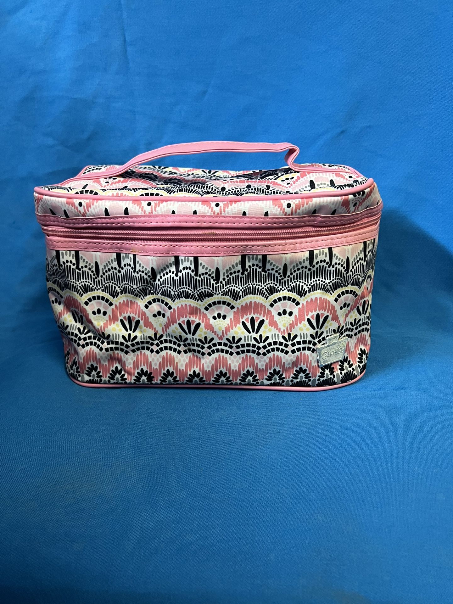 Pink & White Cosmetic/makeup Bag