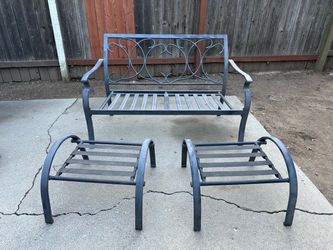 Outdoor Couch and Footstools