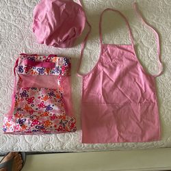Cooking Apron Set with Hat & Bag