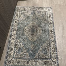 Area Rug (Blue/Neutral Pattern)