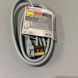 New 3-Wire/ Prong Range Cord 6 Feet 