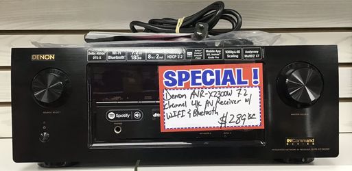 Denon AVR-X2300W 7.2 Channel 4k AV Receiver W/ Wi-Fi & Bluetooth 