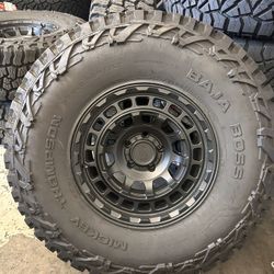 5 Black Rhino Chase Wheels With 5 Mickey Thompson Baja Boss At 37/12.50/17 Jeep . 99% Treads 