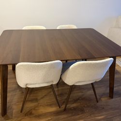 DINING TABLE WITH 4 CHAIRS  
