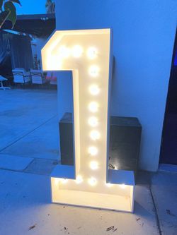 Marquee number one with LED 4 ft tall