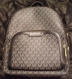 Michael Kors Jaycee Logo Backpack In All Over Monogram