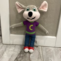 Chuck E Cheese Stuffed Toy Plushie - 12” - Like New