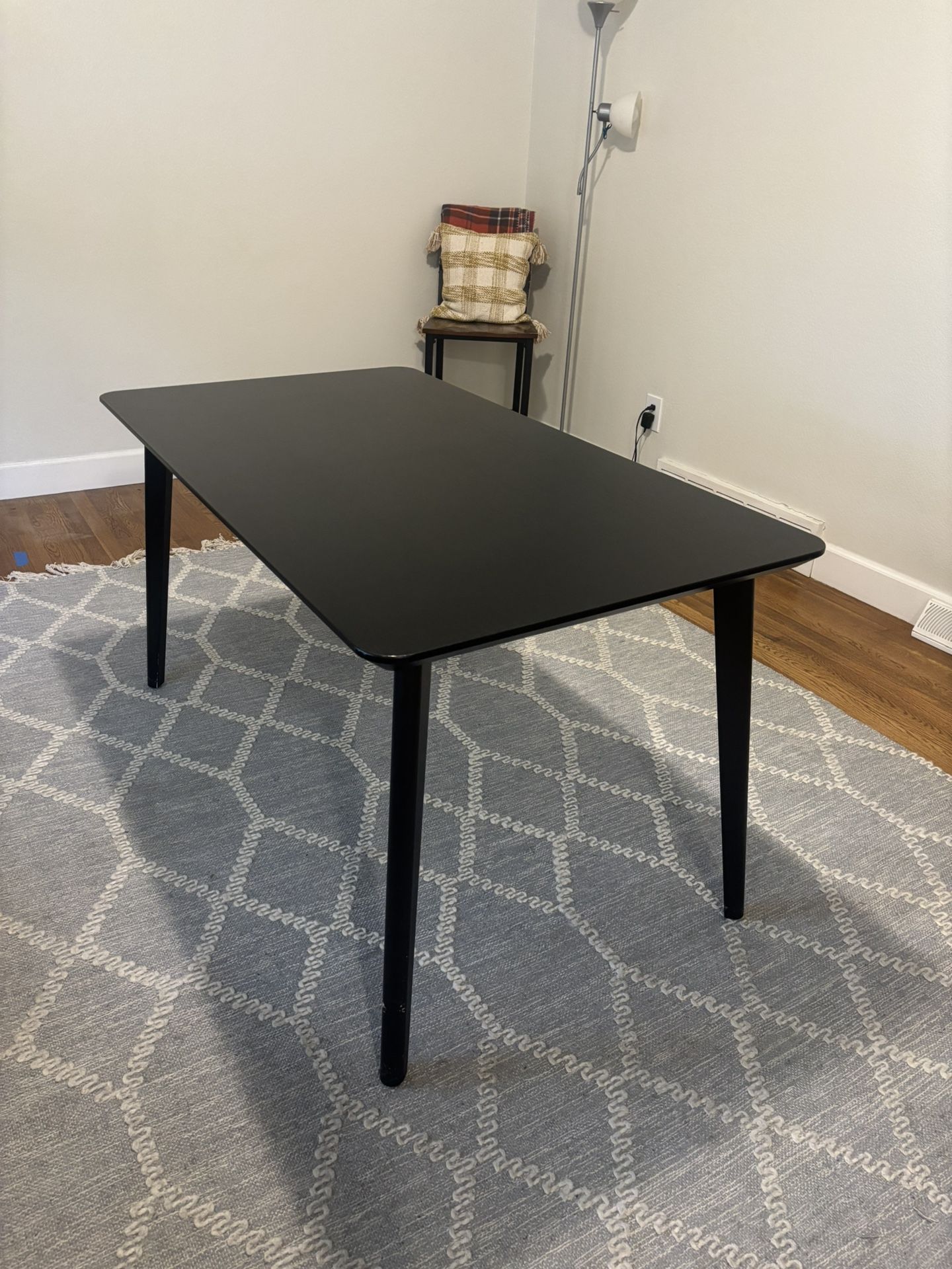 Modern Black IKEA Dining Table – Great Condition