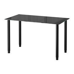 Two Used Ikea Glass Computer Table Desk Glasholm Black