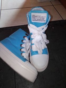 CRISTIANZEROTRE SIZE 39/8 OR 8\  calipso 300 blue napoli leather