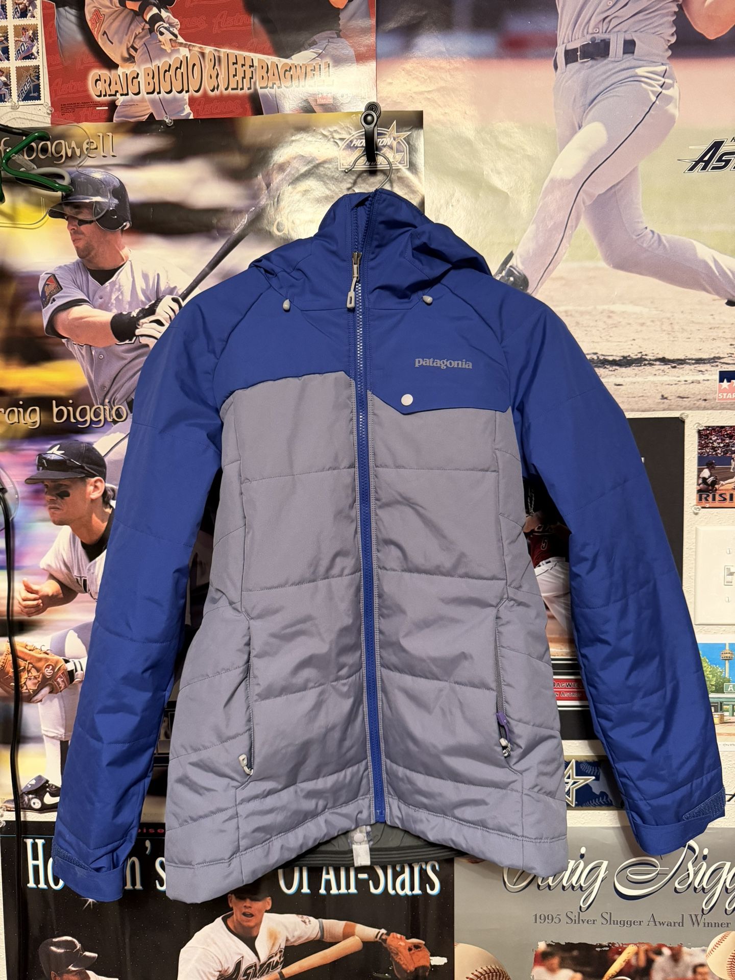 Patagonia Rubicon Insulated Jacket Fill Zip Hooded Women’s Size S Blue and Gray