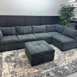 Costco Tisdale 6-Piece Modular Sectional – Charcoal Grey – Same Day Delivery Available! 