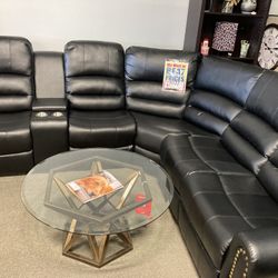 $1499 Black Sofa Sectional Reclining 🖤