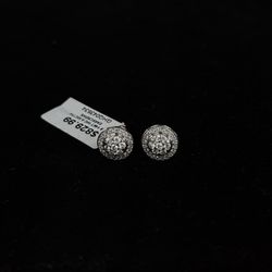 14KT White Gold Diamond Earrings