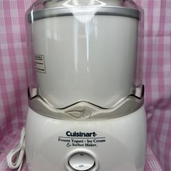 CUISINART FROZEN YOGURT-ICE CREAM & SORBET MAKER MODEL ICE-20 MAKES 1.5 QT.(L)
