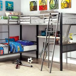 CM-BK1049- Ballarat L-Shape Triple Twin Bunkbed
