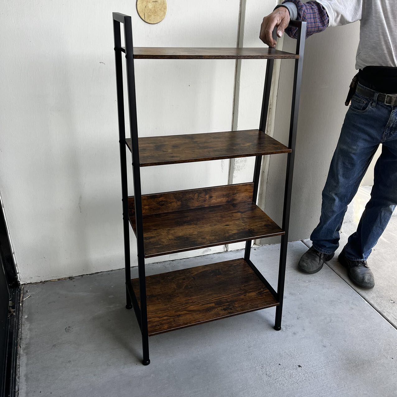 Brand New Ladder Bookshelf Book Shelf Bookcase