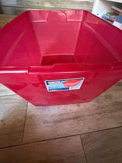 Sterilite 58 Qt Red Storage Bin