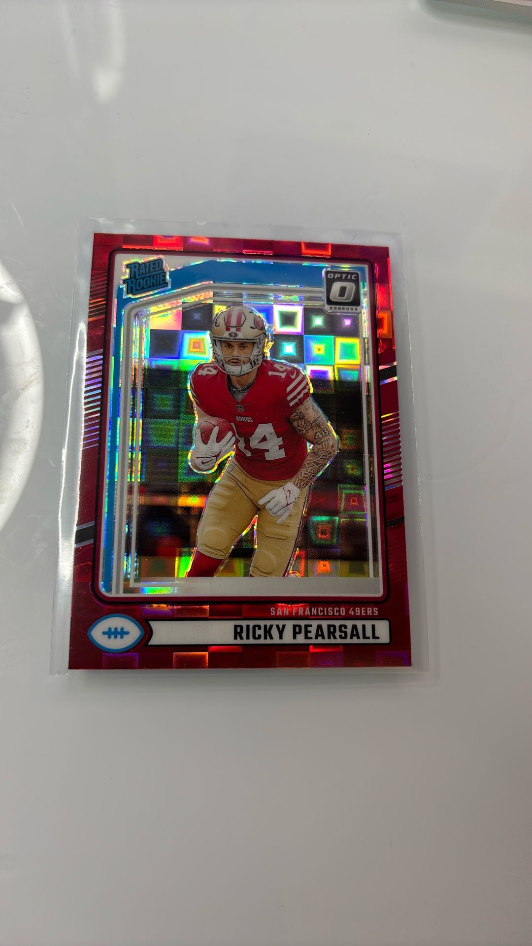2024 Panini Donruss - Optic Preview Red Pandora Prizm Ricky Pearsall (RC)