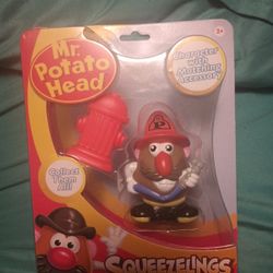 Mr. Potato Head Firefighter Squeezelings By Forever Clever Licensed By Hasbro!