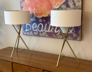 Two West Elm Tabletop Lamps