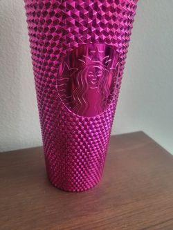 Spiked Metallic Magenta Starbucks Tumbler Cup – Brand New
