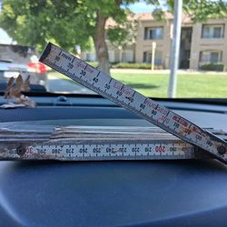 Vintage Red End 72" Lufkin Wood Folding Ruler Extension Rule...asking $10.00