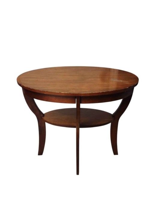 Antique Sabre Leg Double Tier Side Table