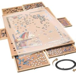 Rotating Wooden Puzzle Board for with 6  Drawers For Sale $34.00 50%+ OFF Retail $69.00 NEW IN BOX