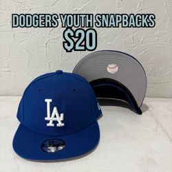 MLB New Era Los Angeles Dodgers Light Blue YOUTH 9fifty SnapBack Hats 