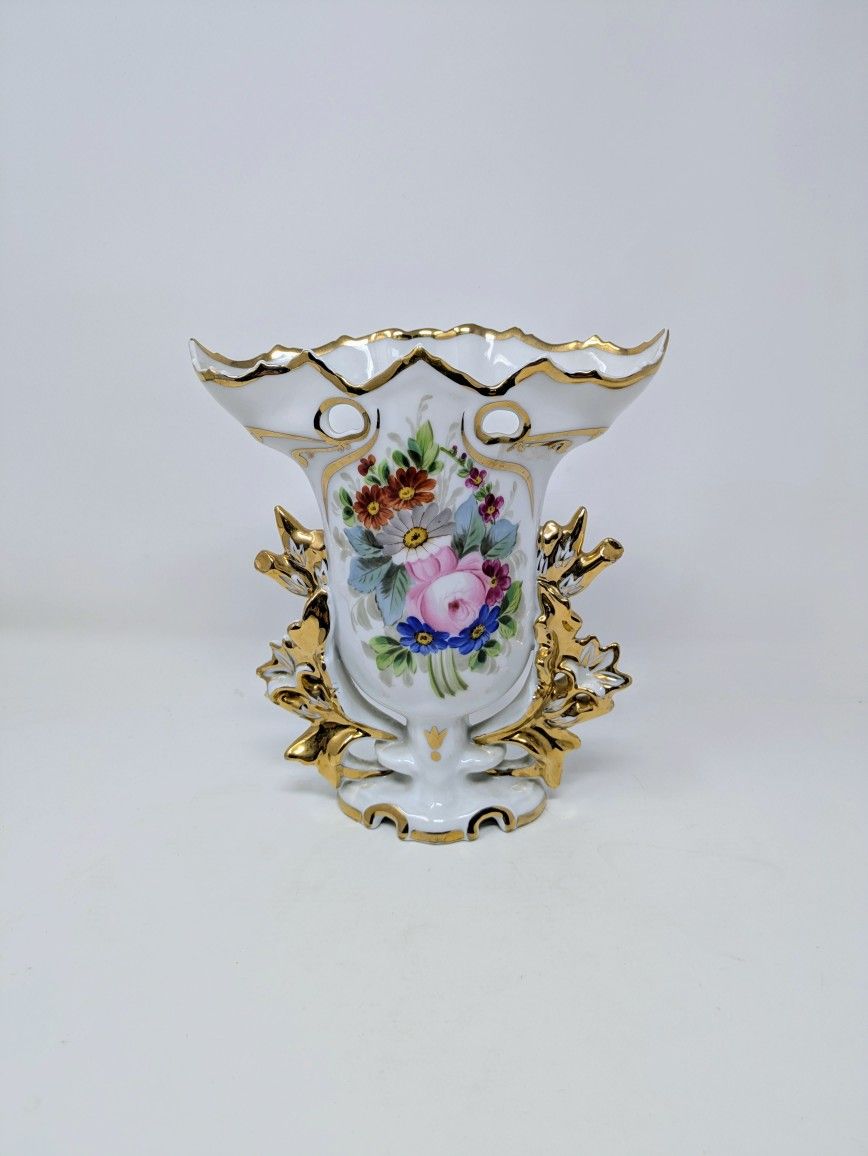 Vintage Hand-Painted Vista Alegre Portugal Vase