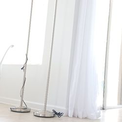 Two Modern Chrome Lightss