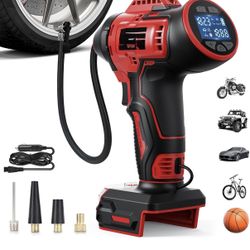 Tire Inflator Cordless for Milwaukee 18V  [Tool Only], 160PSI Portable Air Compressor with Pressure Gauge, Auto-Shutoff & Fast Inflation, Porta