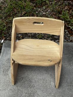 Kids Paintable Wooden Chair