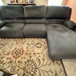 Ashley Sofa With Reclining Chase And Chair