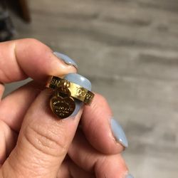 Gold plated heart ring size 8