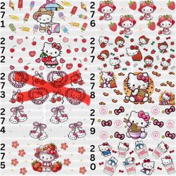Hello Kitty Food UV DTF 16 Oz Cup Wrap
