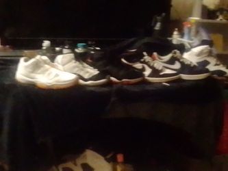 5 pairs of Jordans and 1 pair of Nike