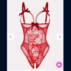 Crotchless Lace Mini Bodysuit plus size