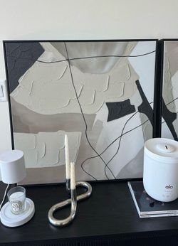 Neutral 3D painting set of 2