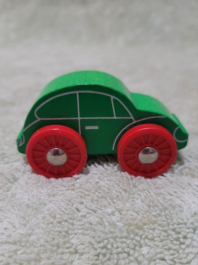 Vintage HEROS Wooden Only green Volkswagen car Toy Germany.