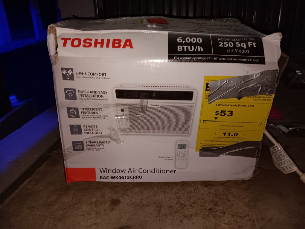 Toshiba 6000 Btu 250 Sq Ft Ac Window Unit