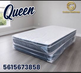 Queen Pillow Top Mattress Set $209 | Brand New